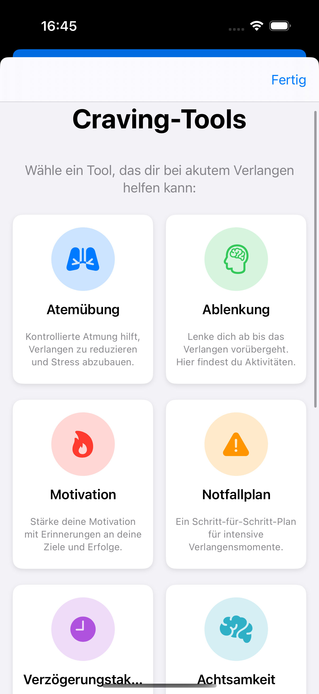 QuitPath App Craving-Tools
